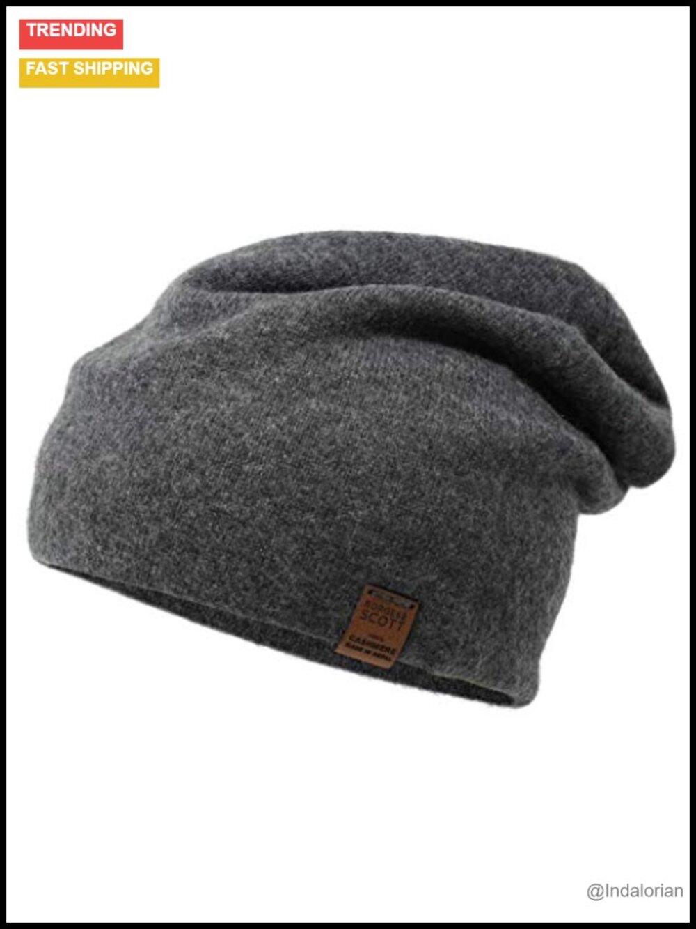 100% Cashmere Double Layer Beanie Hat Winter Warm Knit Cap Nepal Gift Boxed